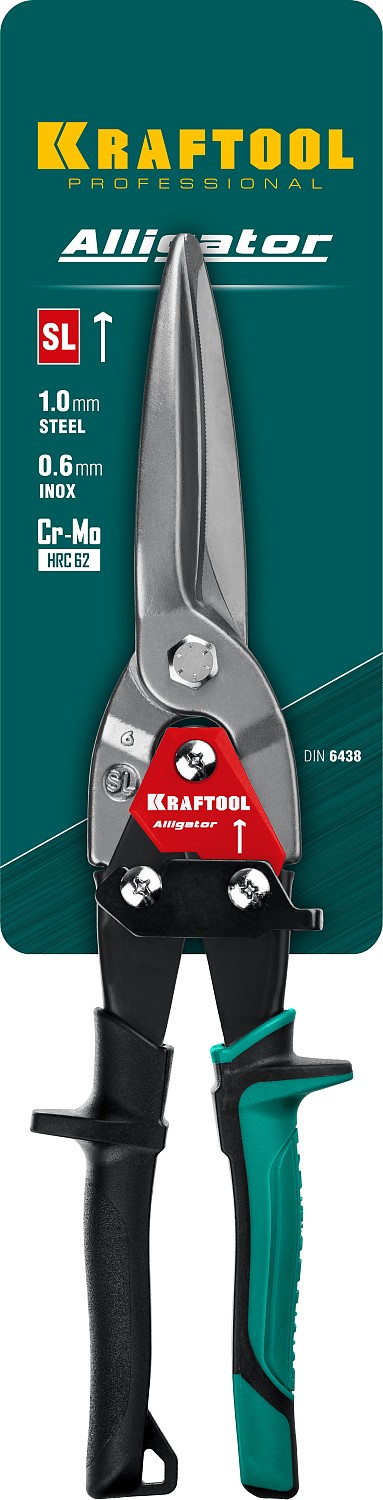 KRAFTOOL Alligator, 290 мм, прямые удлинённые ножницы по металлу (2328-SL)
